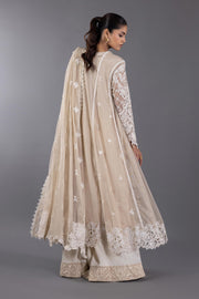 Sana Safinaz Elegant Beige Net Pakistani Dresses