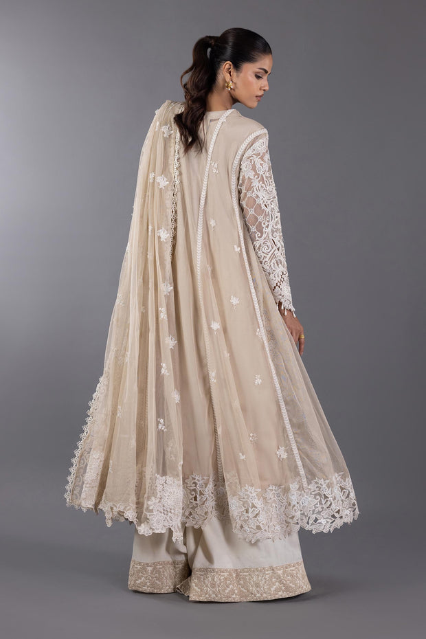 Sana Safinaz Elegant Beige Net Pakistani Dresses