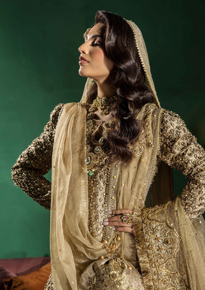 Shirt and Farshi Gharara Dupatta Pakistani Bridal Dress Online