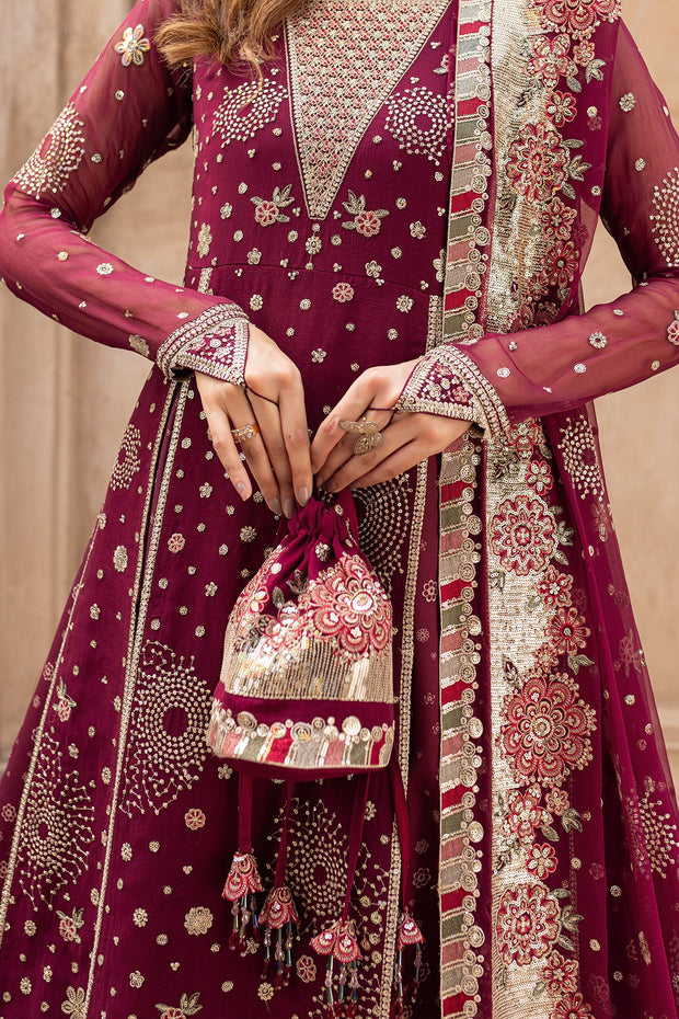 Shocking Pink Embroidered Pakistani Wedding Dress Kameez