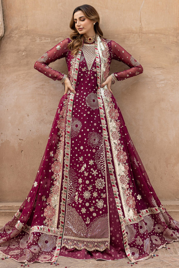 Shocking Pink Embroidered Pakistani Wedding Kameez Lehenga