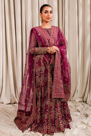 Shocking Pink Heavily Embellished Pakistani Pishwas Wedding Dress