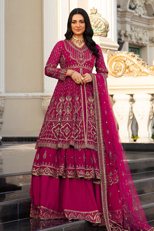shocking pink pakistani dresses Stunning Hot Pink A-Line Kameez for All Occasions
