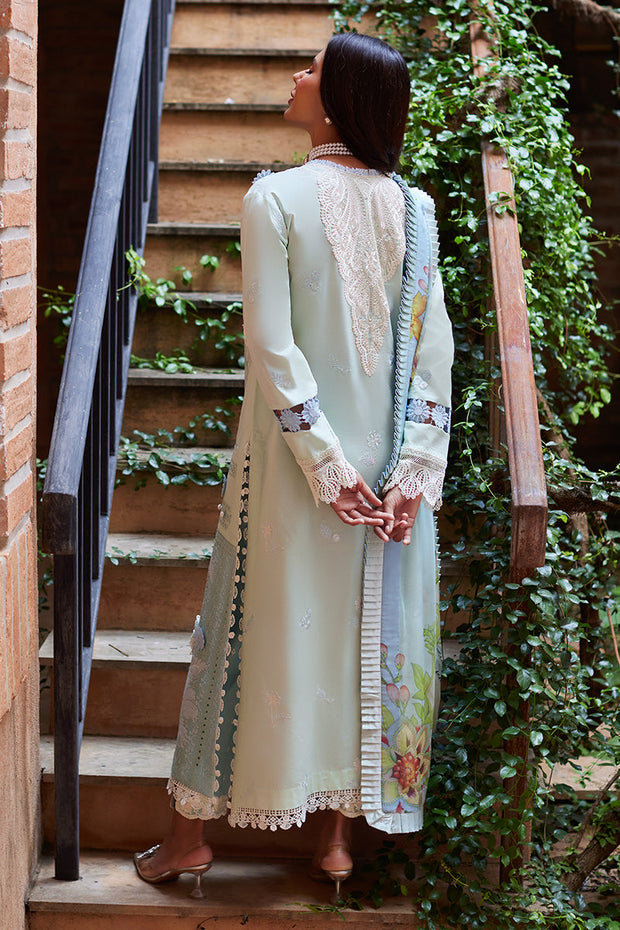 Shop Alluring Aqua Blue Shade Embroidered Pakistani Salwar Kameez Suit