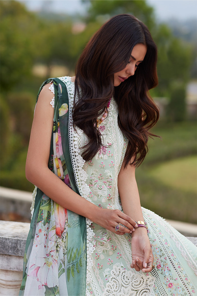 Shop Alluring Mint Green Shade Embroidered Pakistani Salwar Kameez 024