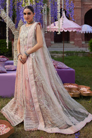 Shop Baby Pink Shade Embroidered Pakistani Wedding Dress in Pishwas Style