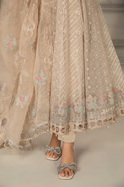 Shop Beige Shade Designer Pakistani Party Dress Maria B Luxury Formal