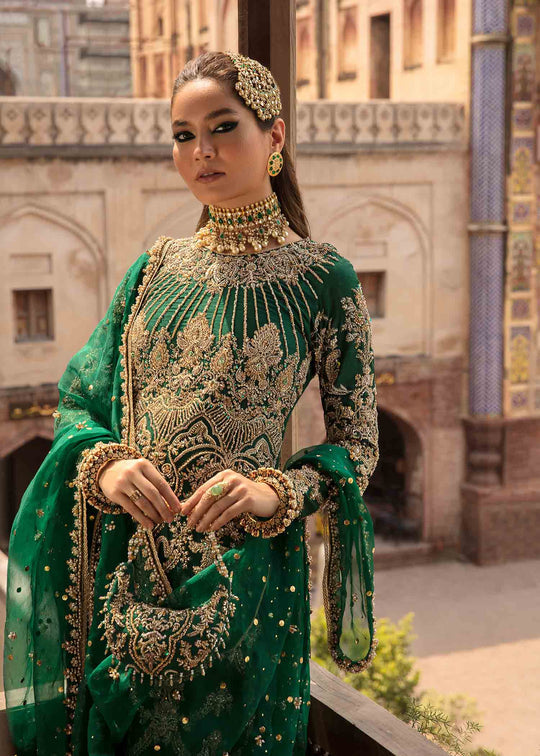 Bottle Green Pakistani Wedding Dress Kameez Sharara CUSTOM Bottle Green Pakistani Wedding Dress Kameez Sharara CUSTOM