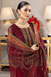 Shop Brick Red Heavily Embellished Pakistani Salwar Kameez with Dupatta