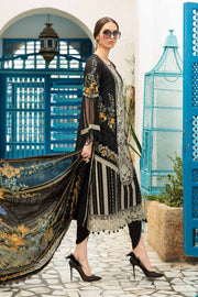 Shop Classic Black Embroidered Lawn Maria B Pakistani Salwar Kameez