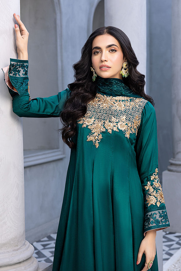 Shop Classic Green Embellished Pakistani Salwar Kameez with Dupatta