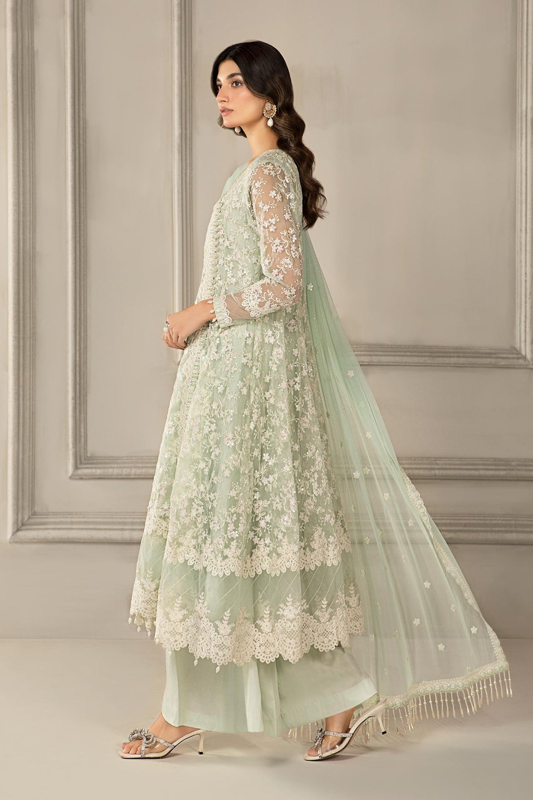 Shop Classic Light Green Shade Maria B Luxury Formal Pakistani Salwar Suit