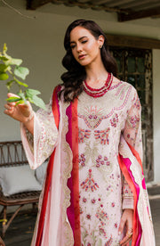 Shop Classic Off White Pakistani Salwar Kameez Dupatta Embroidered Suit