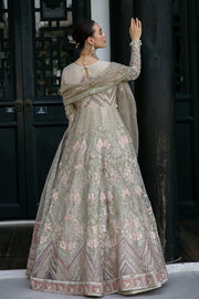 Shop Classic Pink Embroidered Pakistani Wedding Dress in Pishwas Style