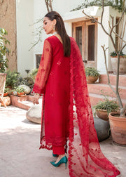 Shop Elegant Deep Red Embroidered Pakistani Salwar Kameez Dupatta Suit