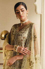 Shop Gold Heavily Embellished Pakistani Shirt Pishwas Pakistani Wedding Dress