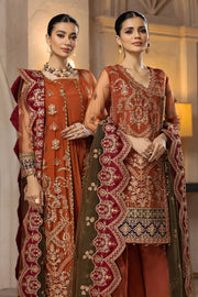 Shop Heavily Embellished Pakistani Caramel Gown Sharara Wedding Dress