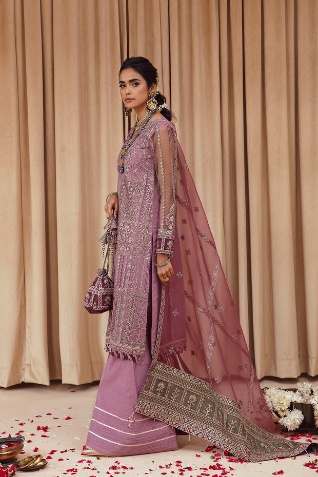 Shop Lilac Heavily Embroidered Pakistani Kameez Trousers Wedding Dress