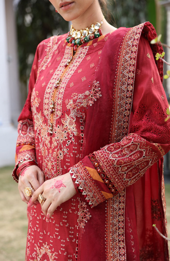 Shop Luxury Deep Red Embroidered Pakistani Salwar Kameez Style Party Dress