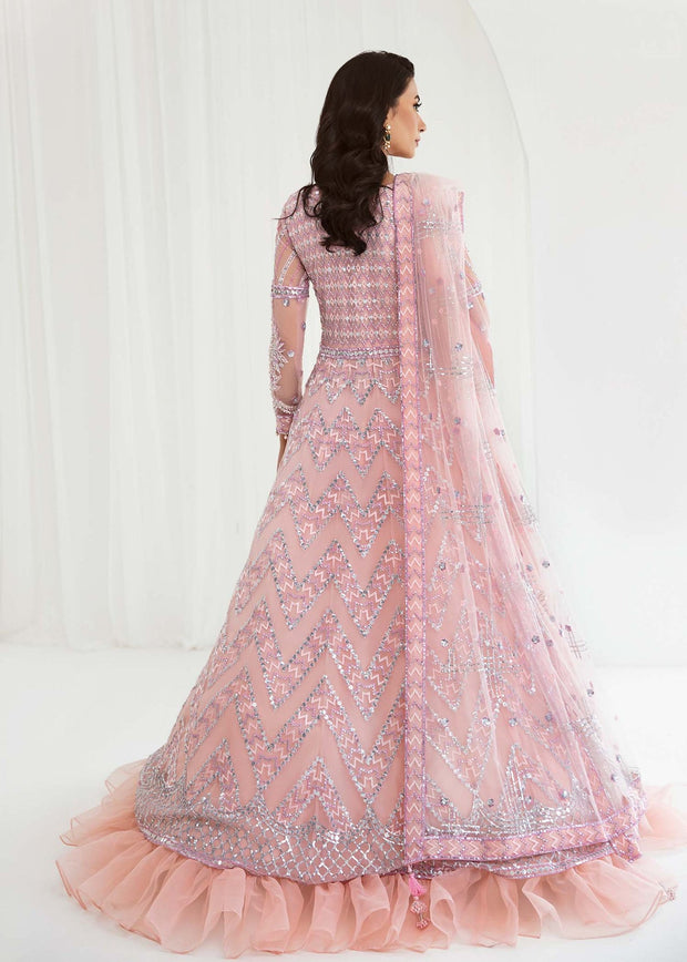 Shop Luxury Embroidered Pakistani Wedding Dress in Huge Flare Pishwas Style