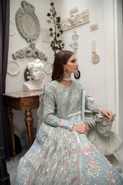Shop Luxury Ferozi Embroidered Pakistani Wedding Dress Pishwas Frock