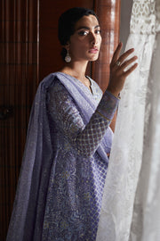 Shop Luxury Lavender Embroidered Pakistani Wedding Dress in Pishwas Style 2023