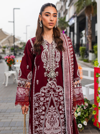 Shop Luxury Maroon Pakistani Salwar Kameez Dupatta Embroidered Salwar Suit