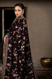 Shop Luxury Tea Pink Embroidered Pakistani Wedding Dress with Velvet Shawl