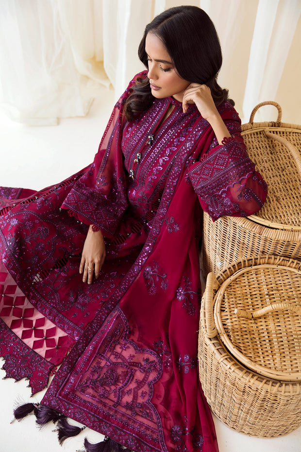 Shop Maroon Embroidered Pakistani Salwar Kameez with Magenta Contrast 2023