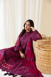 Shop Maroon Embroidered Pakistani Salwar Kameez with Magenta Contrast