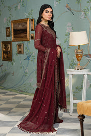 Shop Maroon Shade Embroidered Pakistani Party Wear Sharara Kameez