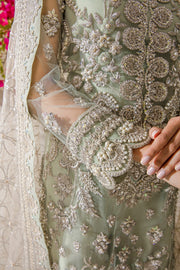 Shop Mint Green Embroidered Pakistani Wedding Dress Kameez Gharara