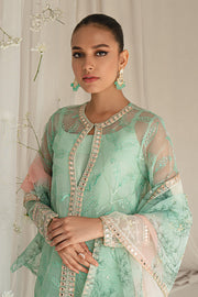 Shop Mint Green Traditionally Embellished Pakistani Salwar Suit with Dupatta