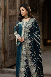 Shop Navy Blue Embroidered Pakistani Wedding Dress Kameez Trousers Shawl