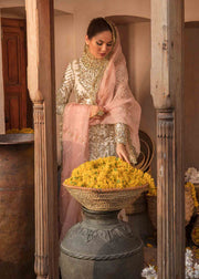 Shop Off White Heavily Embroidered Pakistani Wedding Dress Kameez Sharara
