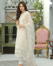 Shop Pakistani Salwar Kameez Heavily Embellished Ivory Salwar Suit Dupatta