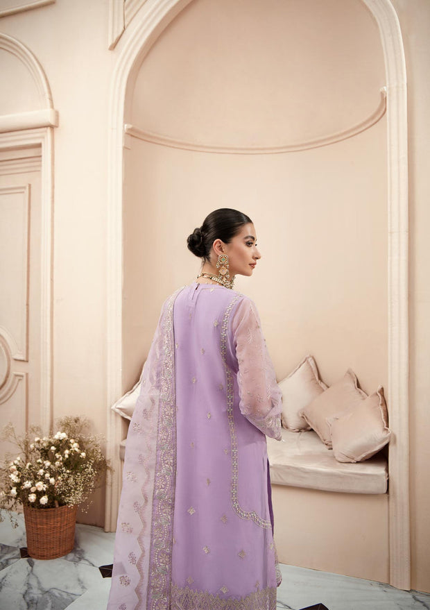 Shop Pakistani Salwar Suit Dupatta Embroidered Lilac Salwar Kameez