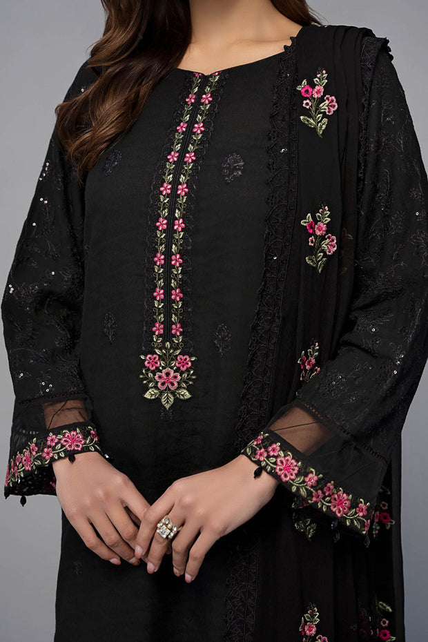 Shop Premium Embroidered Black Salwar Kameez with Dupatta Salwar Suit
