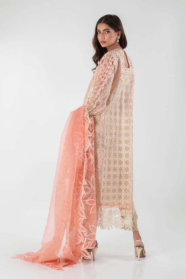 Shop Royal Beige and Tea Pink Luxury Pret Long Shirt Pakistani Salwar Kameez