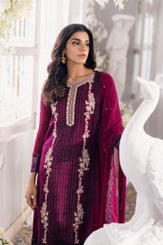 Shop Royal Burgundy Shade Embroidered Pakistani Salwar Kameez