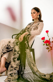 Shop Royal Ivory Shade Pakistani Salwar Kameez Embroidered Party Wear