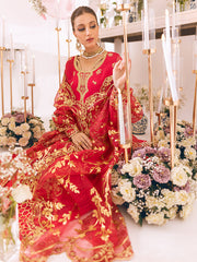 Shop Shocking Pink Embroiered Gown Style Pishwas Pakistani Wedding Dress