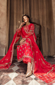 Shop Stunning Red Embroidered Pakistani Salwar Kameez Wedding Dress