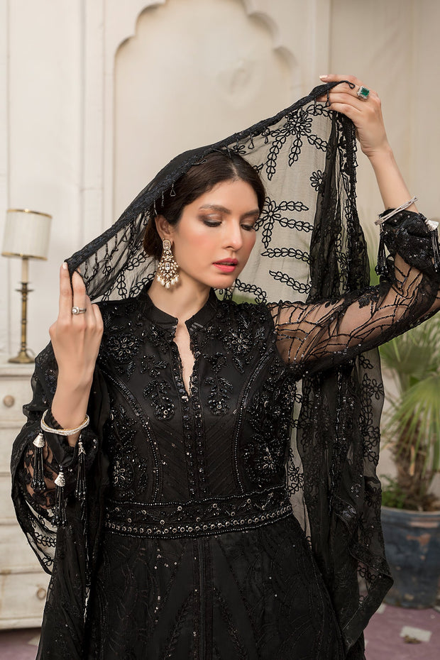 Shop Traditional Black Net Embroidered Pakistani Salwar Kameez Party Dress