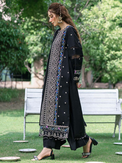 Shop Traditional Black Pakistani Salwar Kameez Style Dupatta Salwar Suit 2023