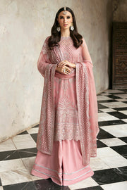 Tea Pink Heavily Embellished Pakistan Wedding Dress Kameez Sharara