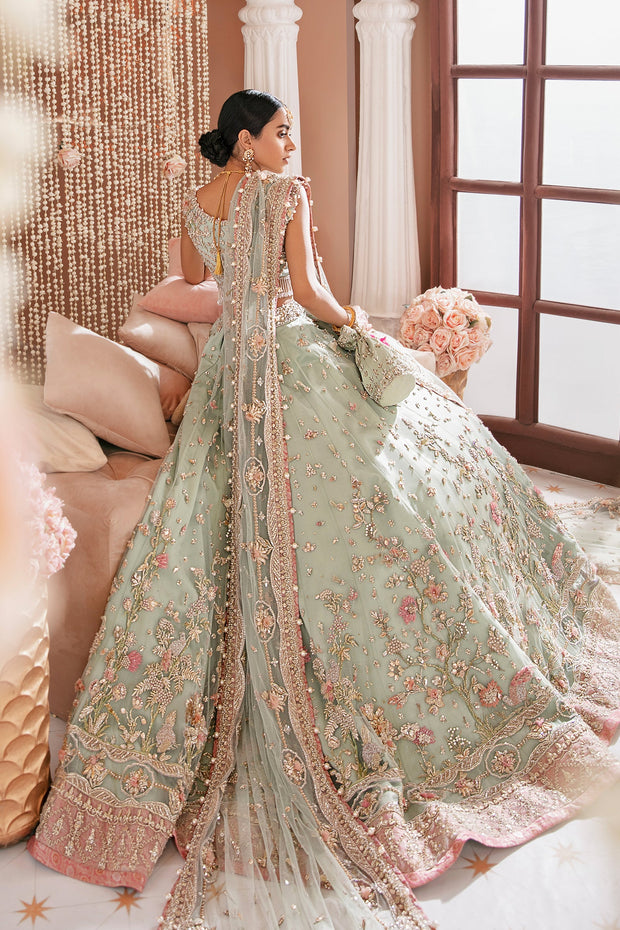 Tena Durrani Blue Wedding Choli Lehenga Dupatta Dress Online