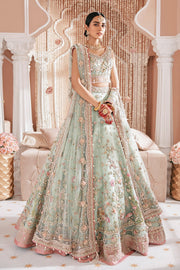 Tena Durrani Blue Wedding Choli Lehenga Dupatta Dress