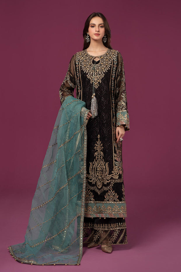 Traditional Black Shade Maria B Luxury Formal Pakistani Salwar Suit