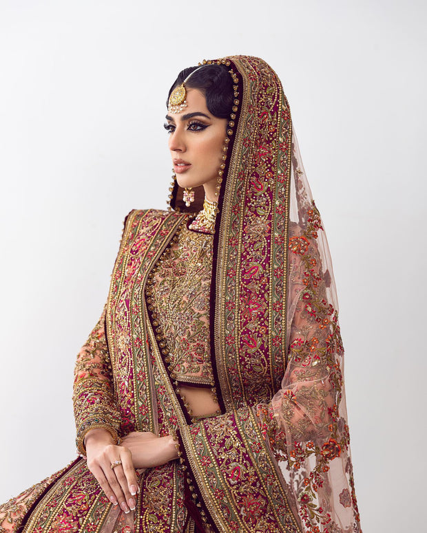 Traditional Bridal Lehenga Choli Dupatta Dress